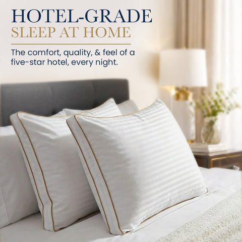 hotel quality pillows for sleeping luxury bedroom queen size 2 pack
