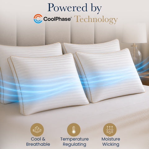 cooling pillows for hot sleepers temperature regulating moisture wicking down alternative
