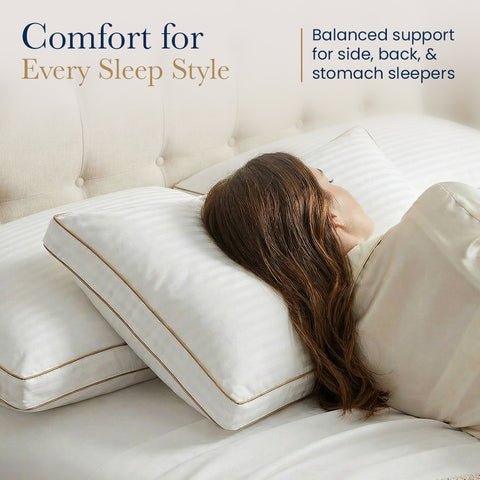 pillows for side back stomach sleepers neck support balanced firmness
