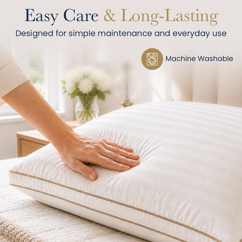 machine washable pillows easy care durable long lasting hotel quality