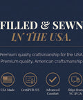 pillows filled and sewn in USA North Carolina Georgia American craftsmanship
