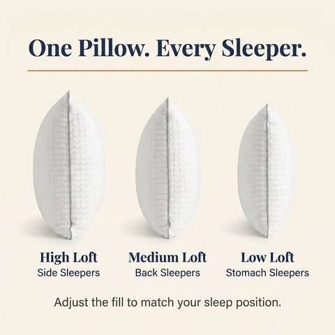 pillows for side back stomach sleepers neck support customizable firmness
