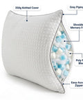 shredded memory foam cubes fiber fill blend CertiPUR-US certified construction
